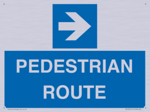 PEDESTRIAN ROUTE - right arrow